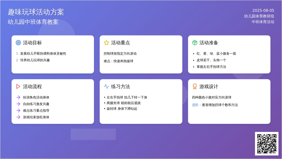 幼儿园中班体育教案：趣味玩球