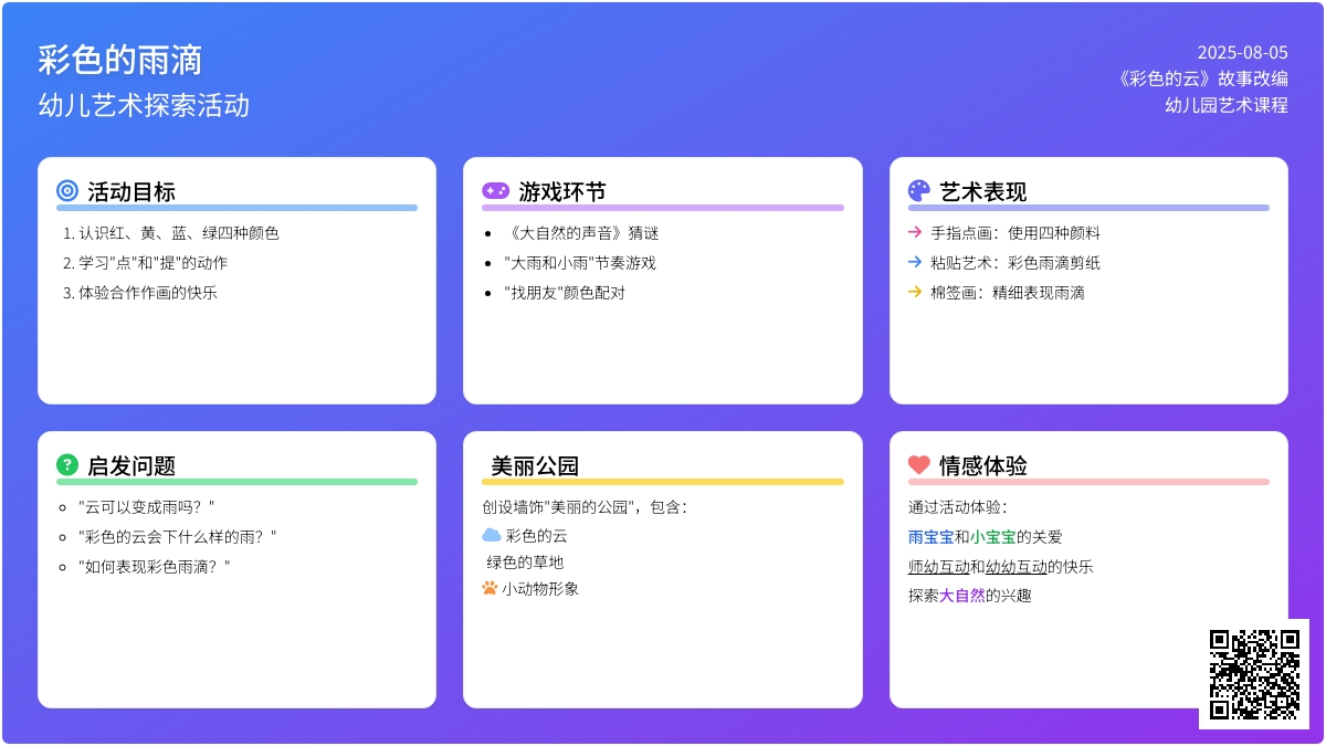 整合活动：彩色的雨滴