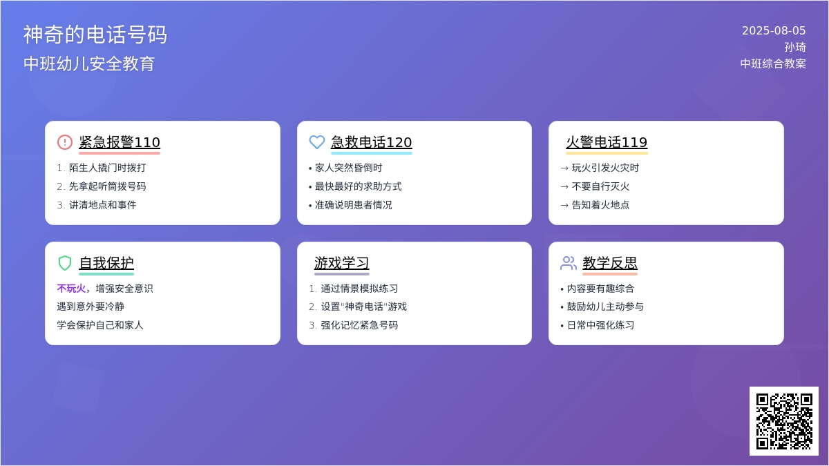 中班综合教案：神奇的号码　