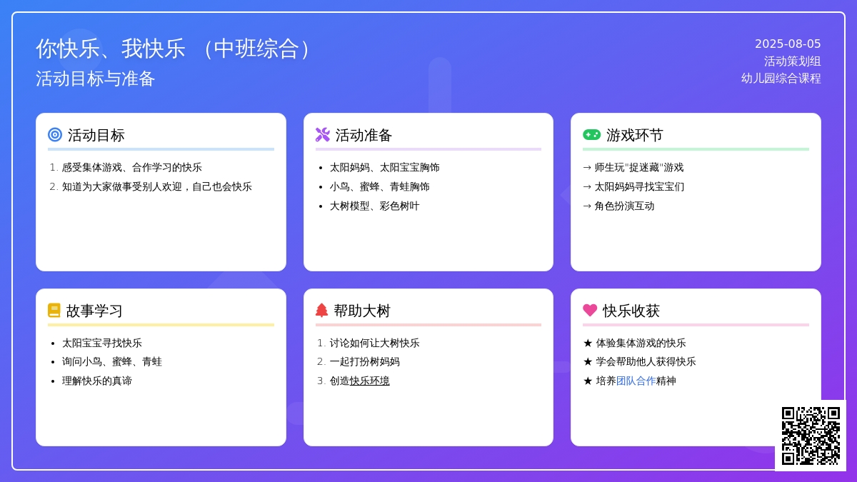 你快乐、我快乐 （中班综合）