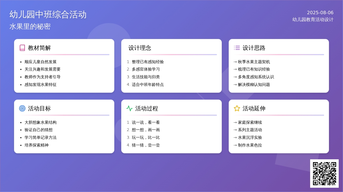 幼儿园中班综合活动：水果里的秘密