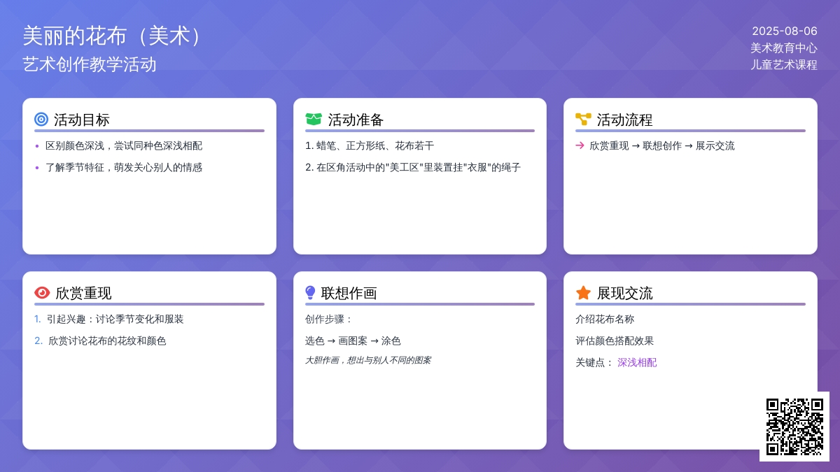 美丽的花布（美术）