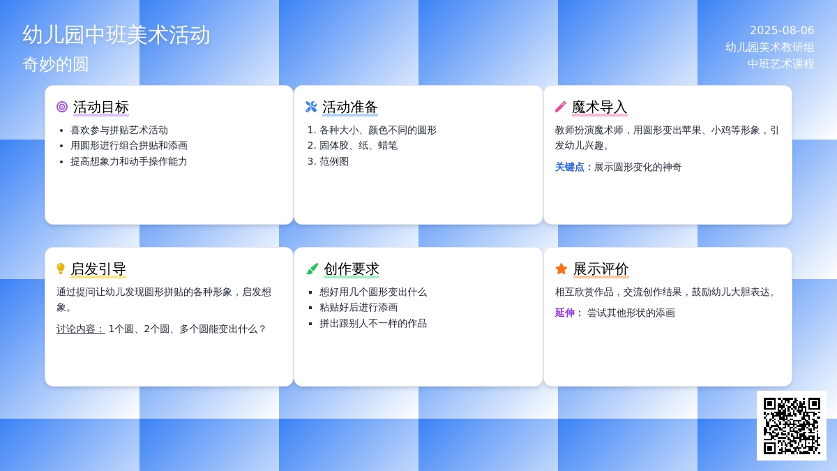 幼儿园中班美术活动――奇妙的圆