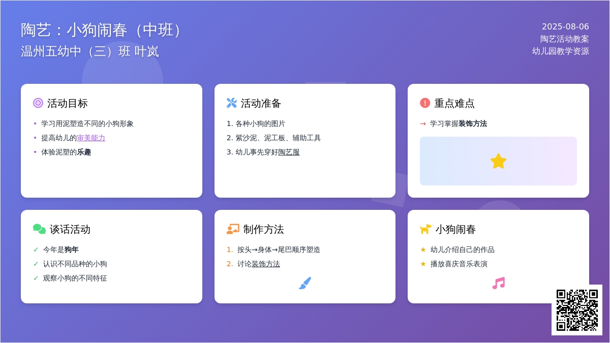 陶艺：小狗闹春