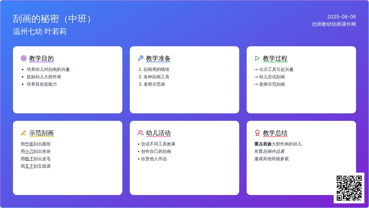 刮画：刮画的秘密（中班）
