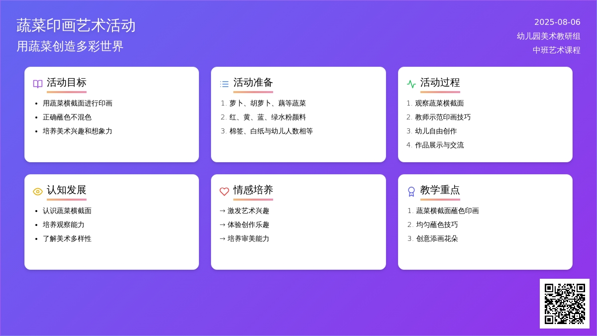 幼儿园中班美术教案《蔬菜印画》