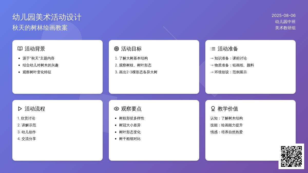 幼儿园中班美术活动教案：树林