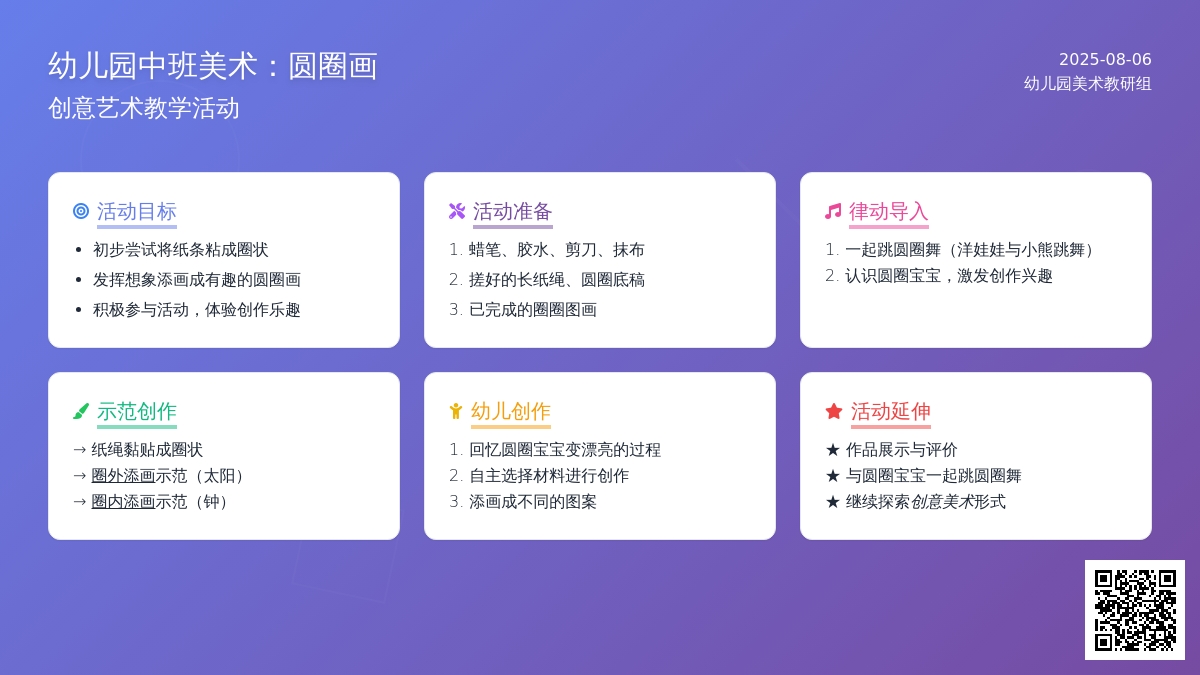 幼儿园中班美术：圆圈画