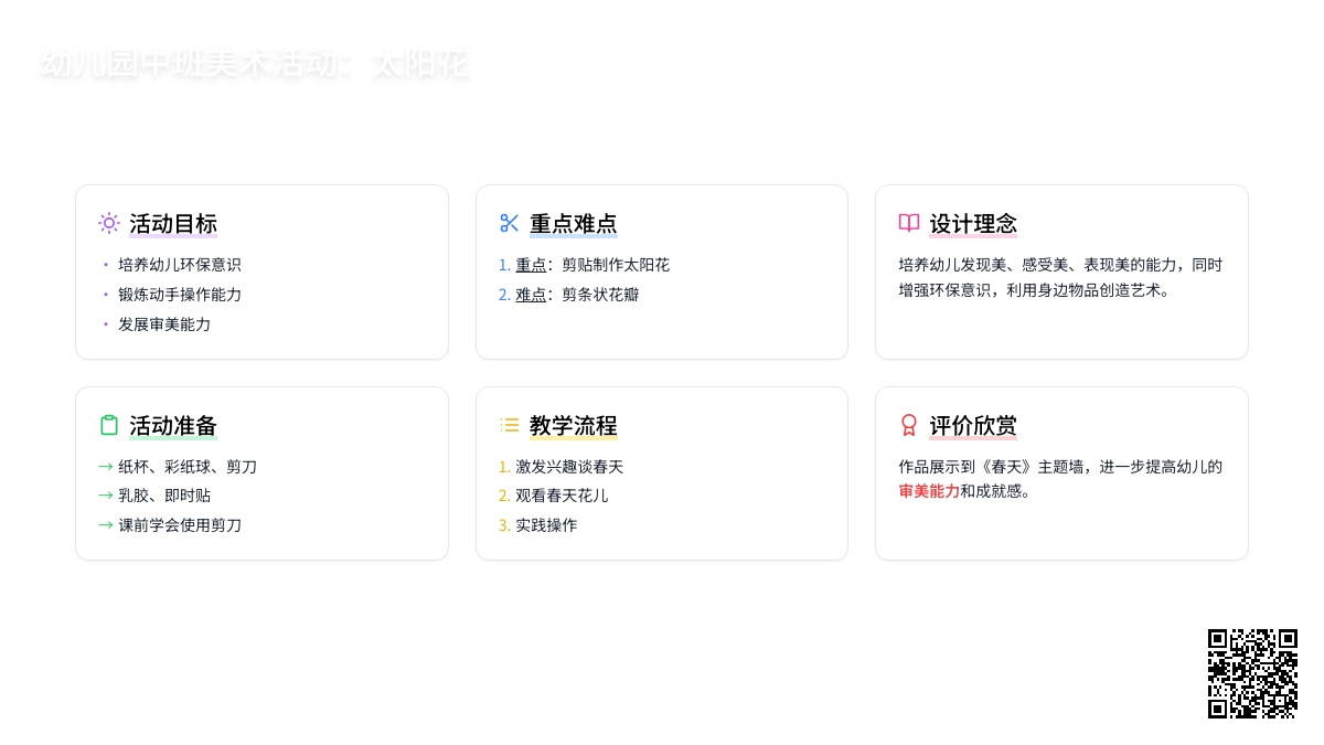 幼儿园中班美术活动：春天―太阳花