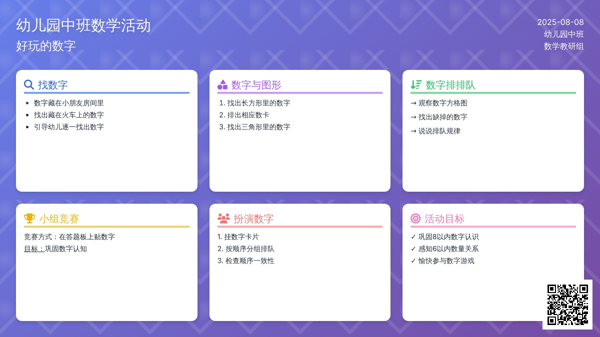 幼儿园中班数学活动：好玩的数字