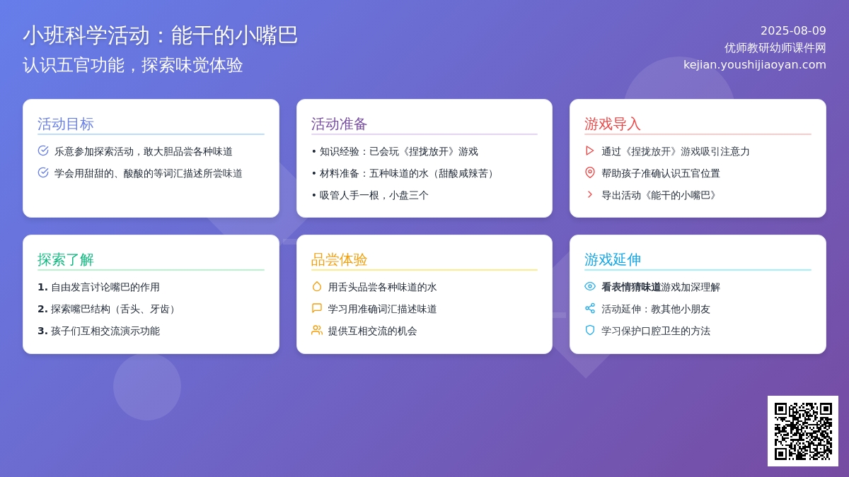 小班科学活动：能干的小嘴巴