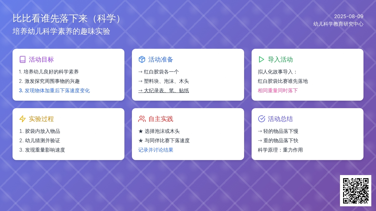比比看谁先落下来（科学）