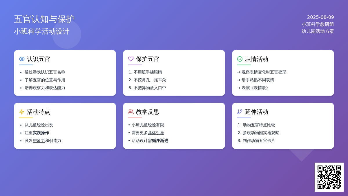 五官（小班科学）