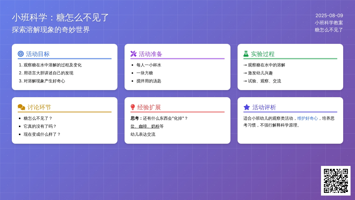 小班科学教案：糖怎么不见了