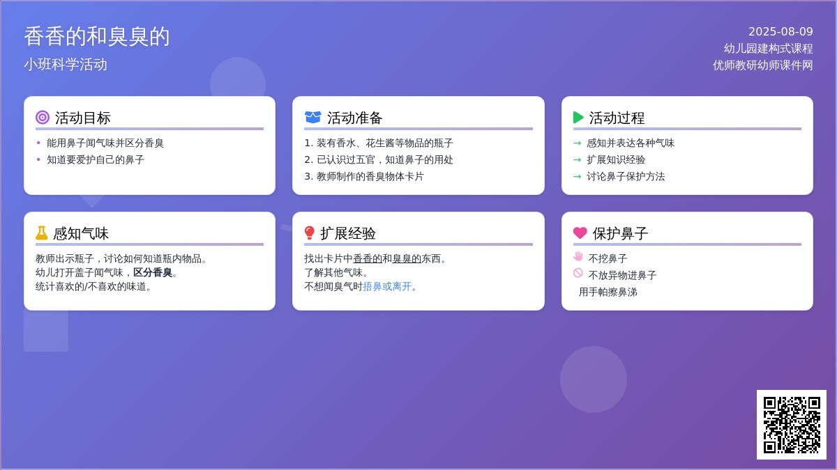 小班科学：香香的和臭臭的