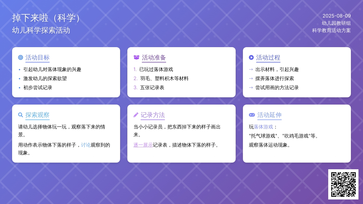 掉下来啦（科学）