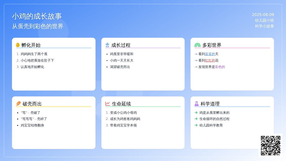 幼儿园小班科学小故事：小鸡出世