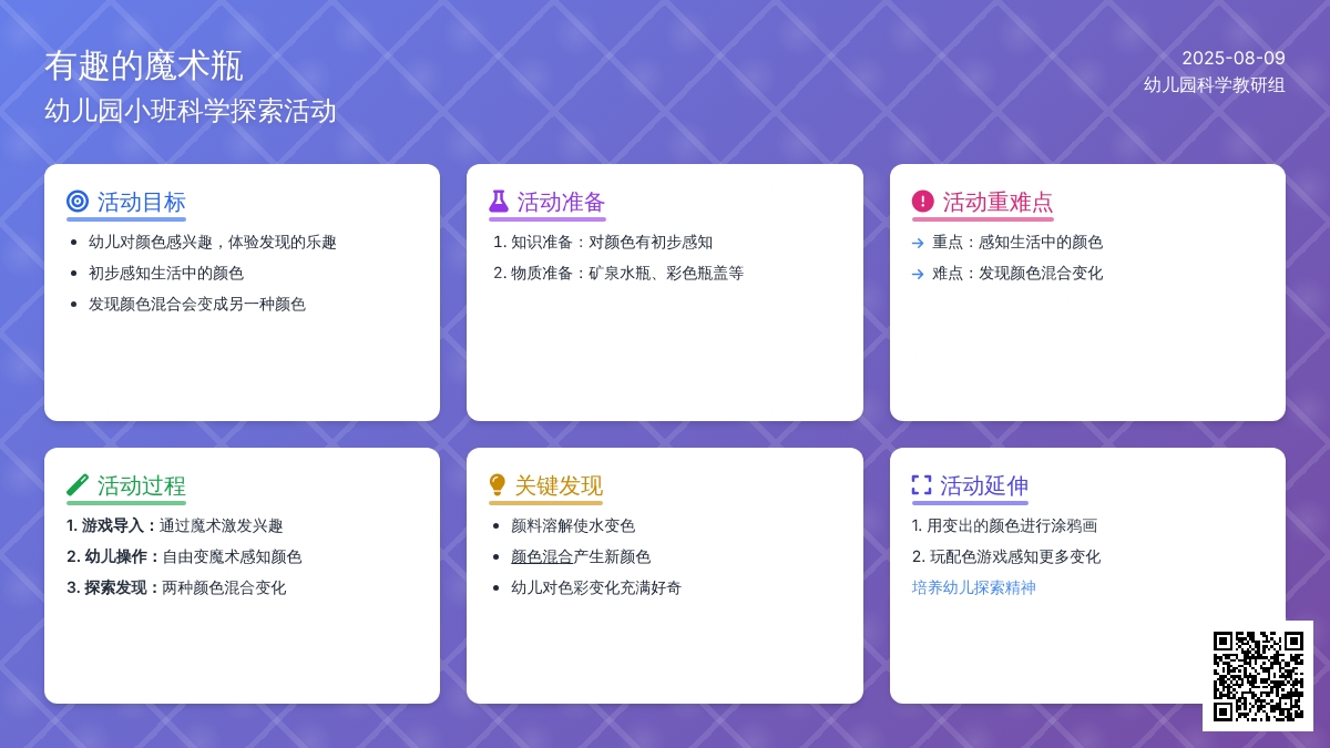 幼儿园小班科学探索活动：有趣的魔术瓶