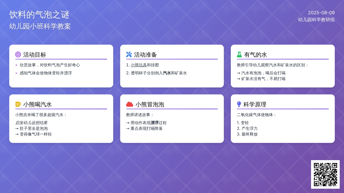 幼儿园小班科学教案：饮料的气泡之谜