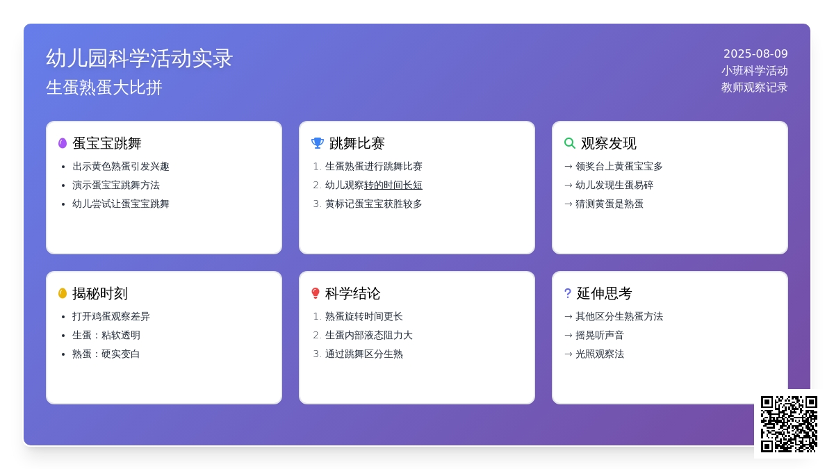 幼儿园小班科学活动《生蛋熟蛋大比拼》