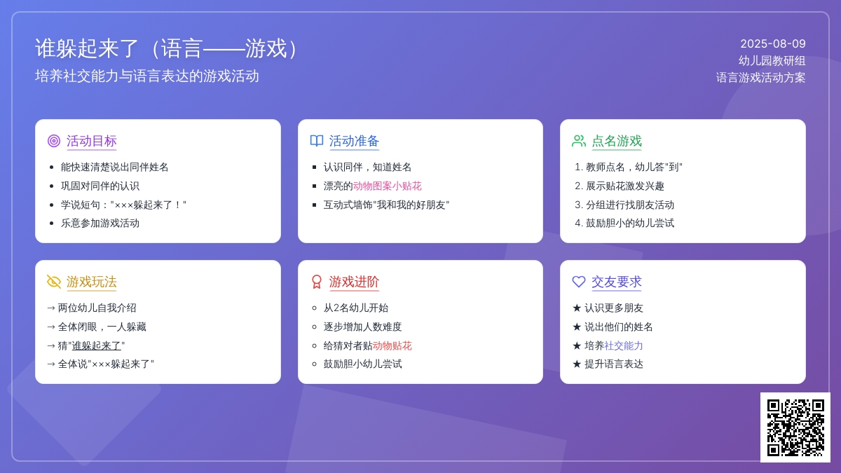 谁躲起来了（语言――游戏）