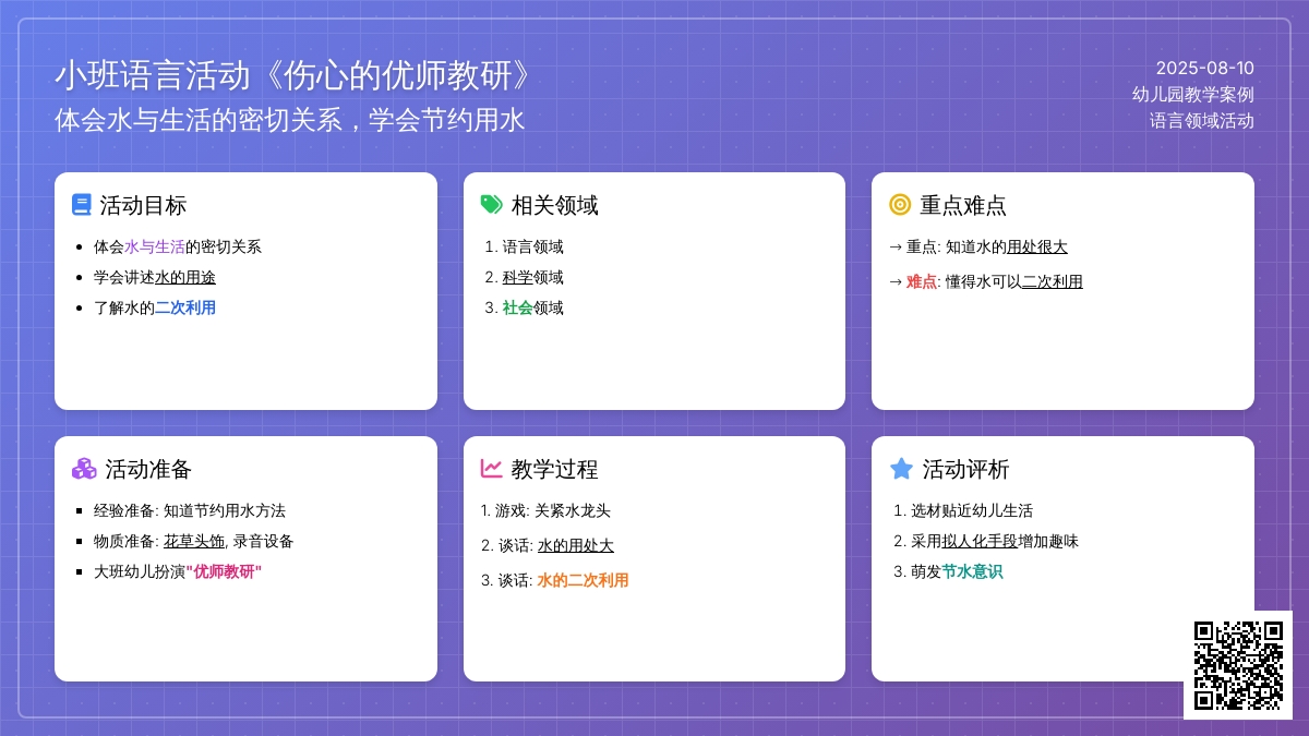 小班语言活动《伤心的小水滴》