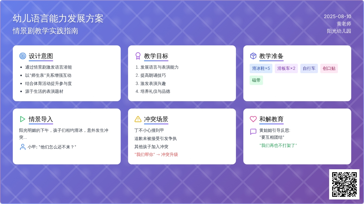 幼儿园小班朗诵情景剧剧本：滑冰