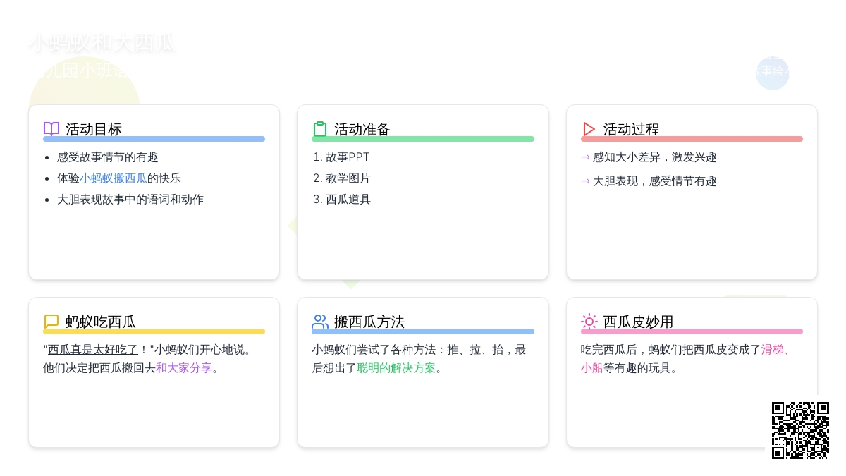 幼儿园小班语言故事：小蚂蚁和大西瓜