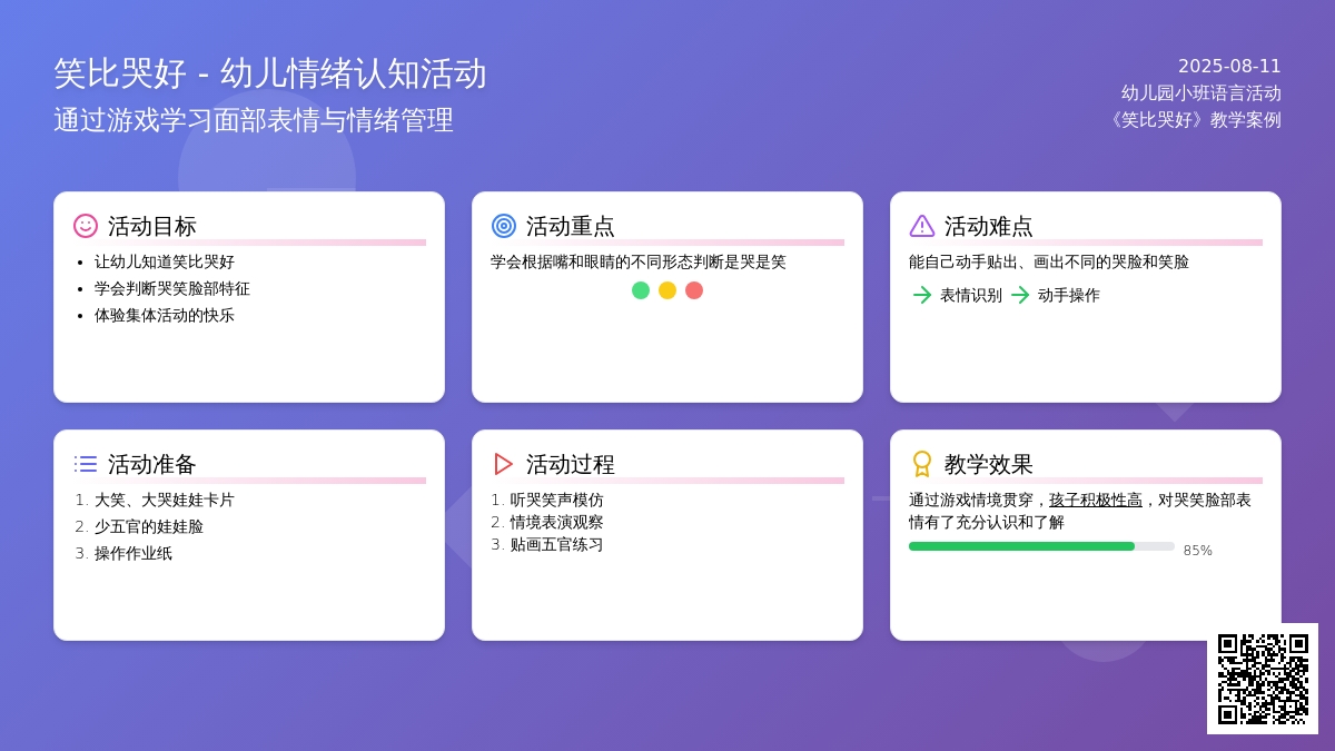 幼儿园小班语言活动《笑比哭好》