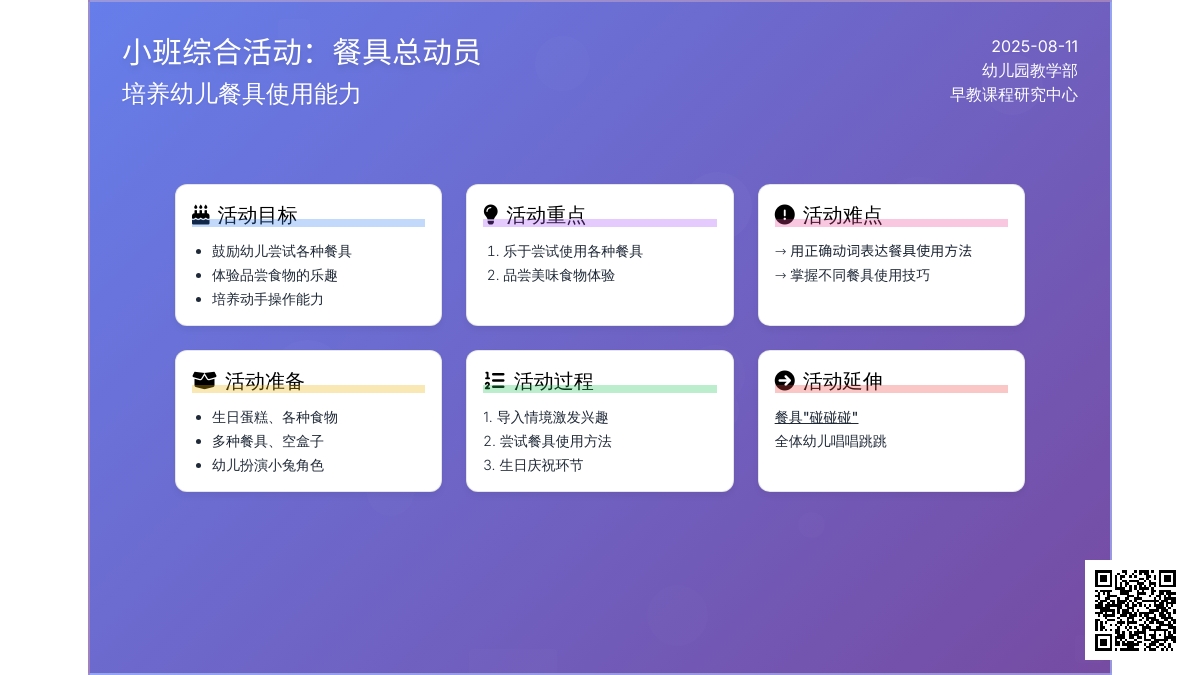 小班综合活动____餐具总动员