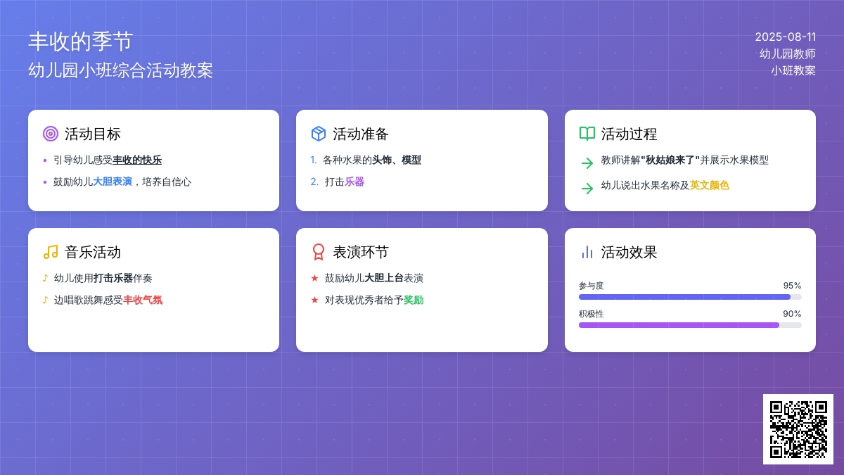 幼儿园小班教案：丰收的季节（综合活动）