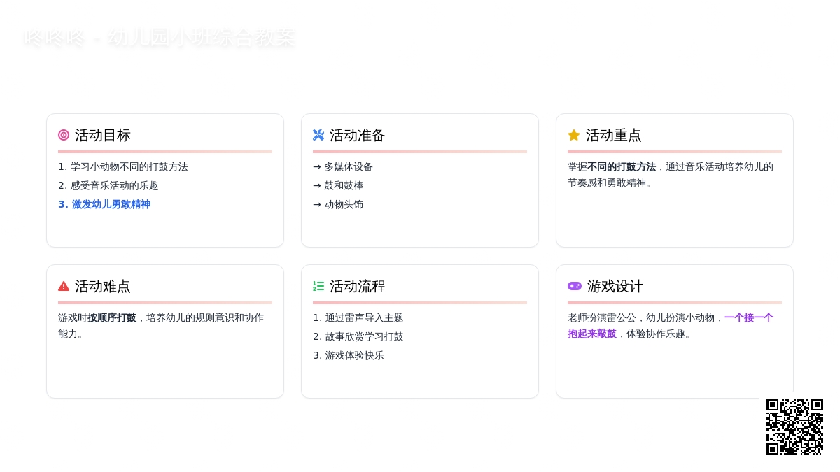 幼儿园小班综合教案：咚咚咚