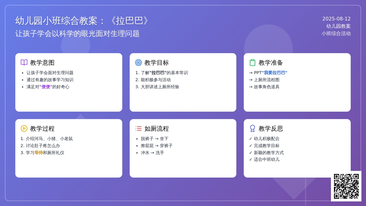 幼儿园小班综合教案：《拉巴巴》