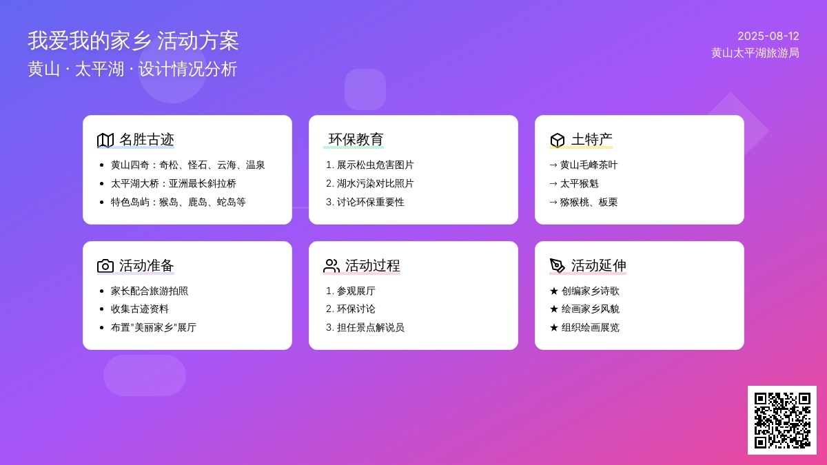 我爱我的家乡 活动方案