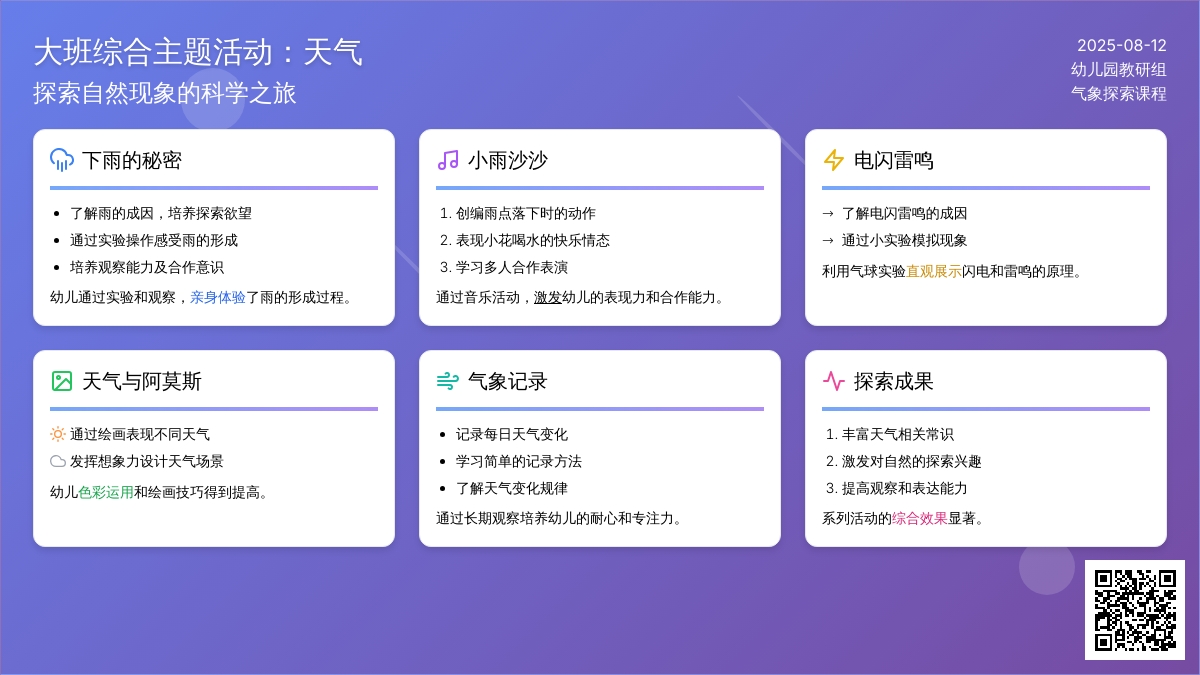 大班综合主题活动：天气