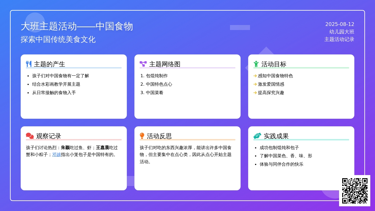 大班主题活动――中国食物