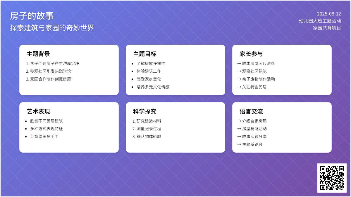 幼儿园大班生成主题：房子的故事