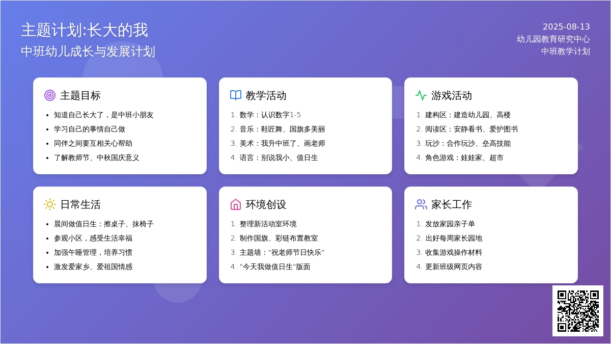 主题计划:长大的我