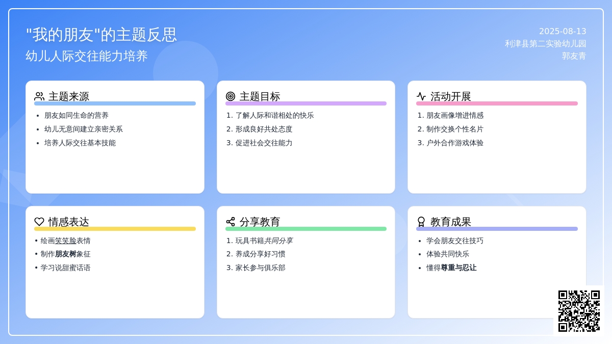 “我的朋友”的主题反思