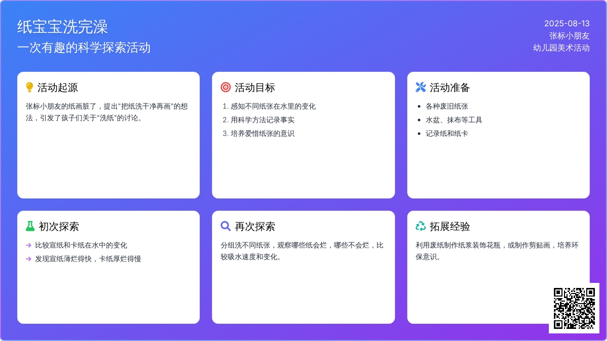 纸孩子洗完澡