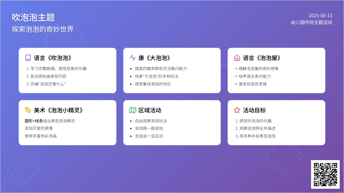 幼儿园中班主题活动：吹泡泡