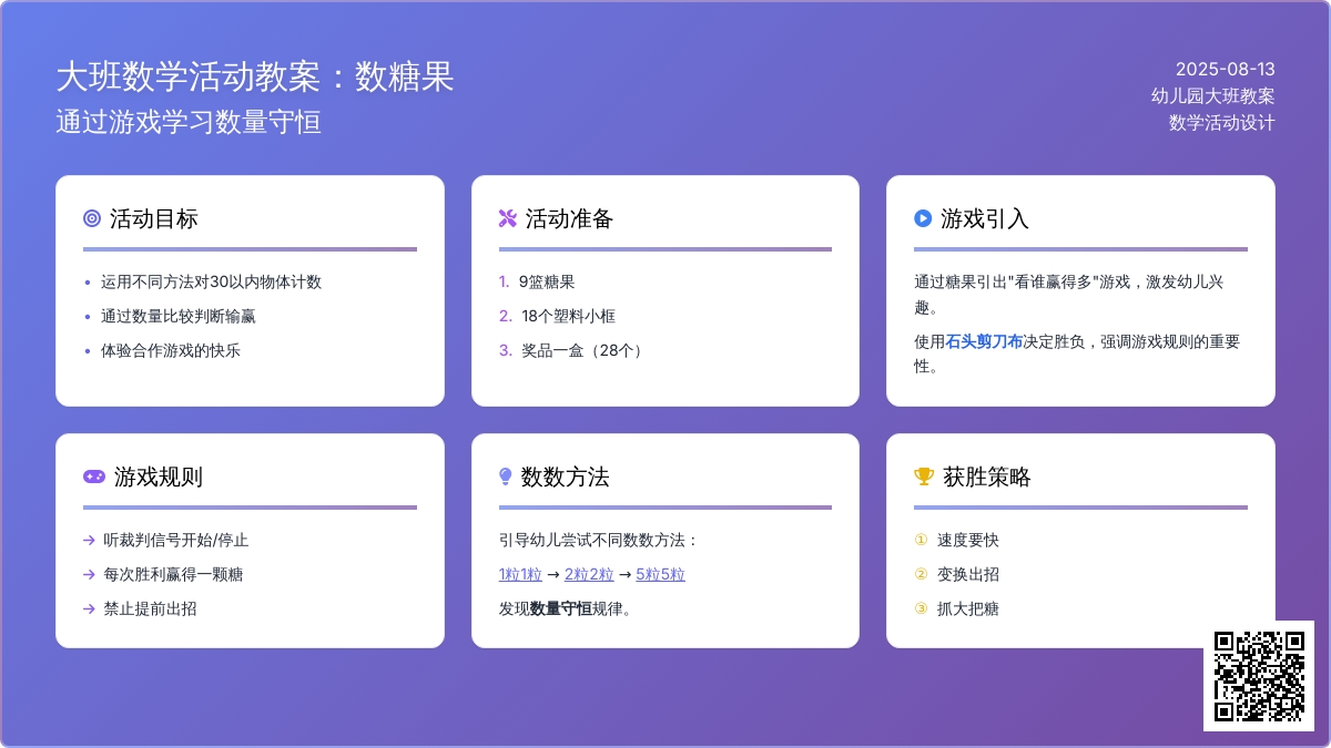大班数学活动教案：数糖果
