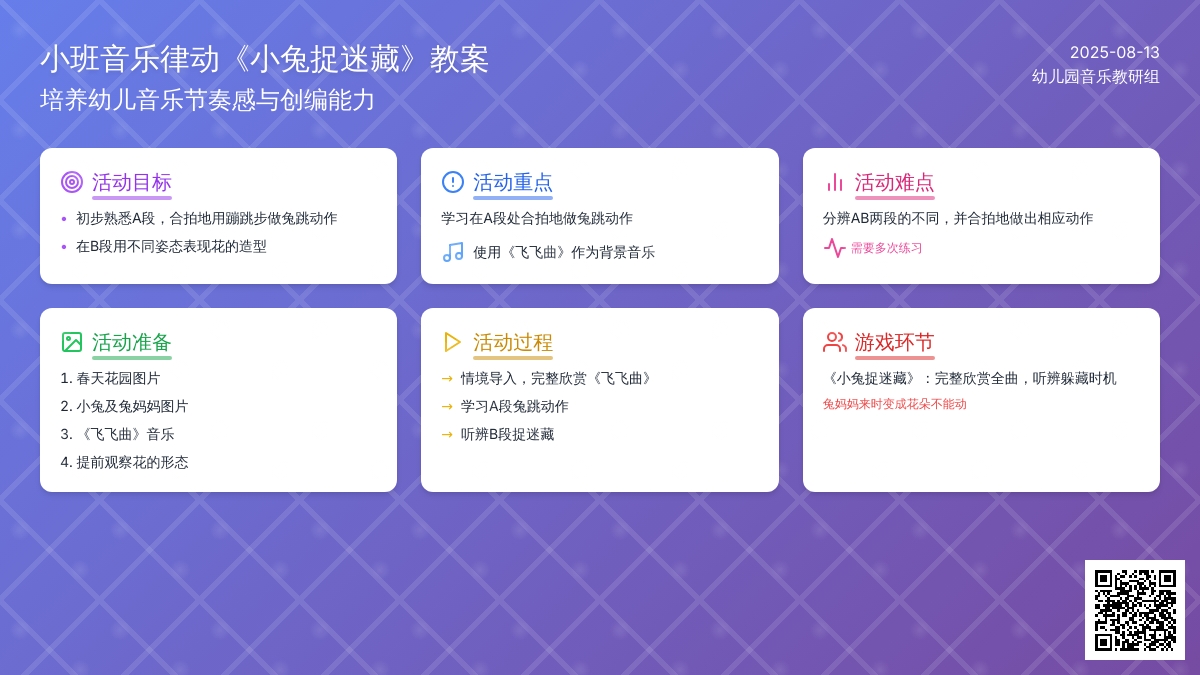 小班音乐律动《小兔捉迷藏》教案