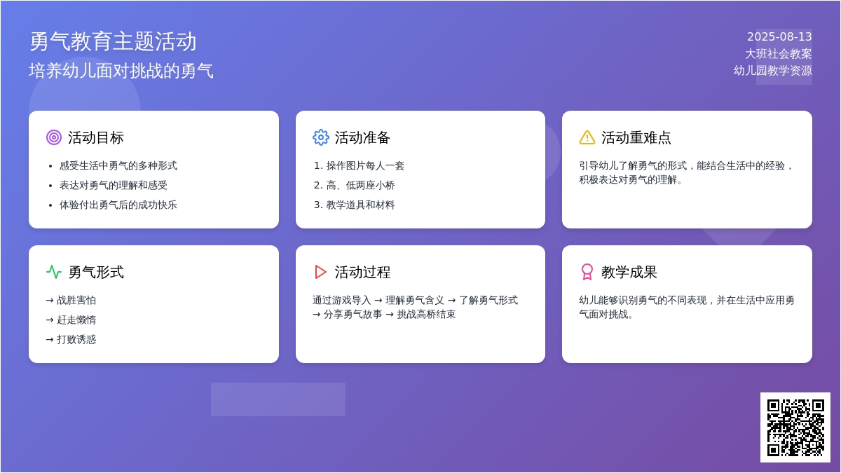 大班社会教案《勇气》