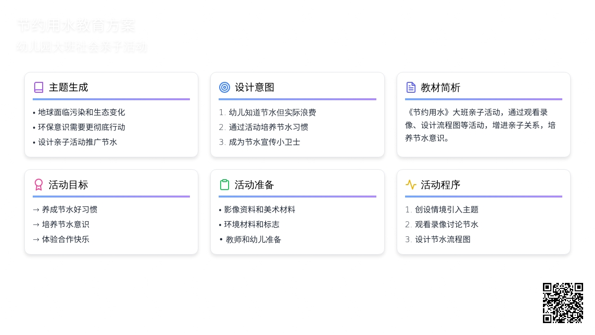 幼儿园大班说课稿：节约用水