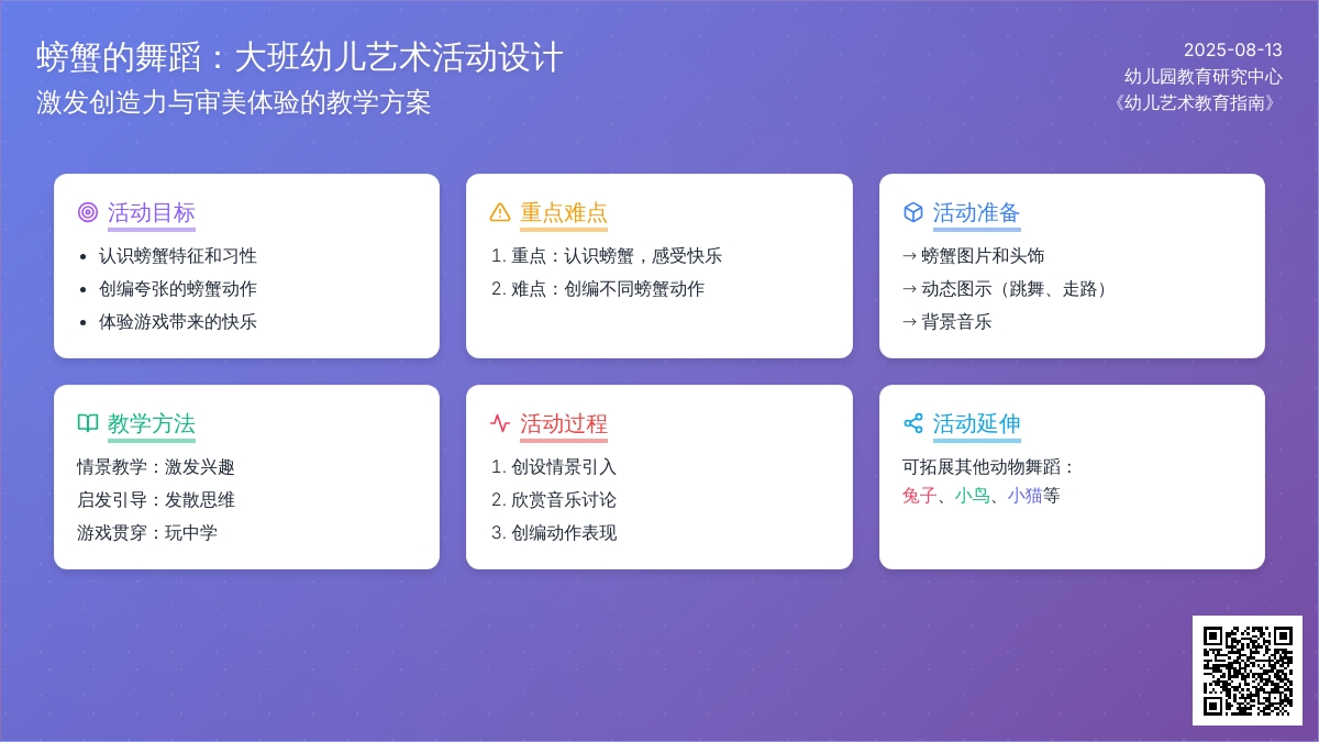 幼儿园大班说课稿：螃蟹的舞蹈