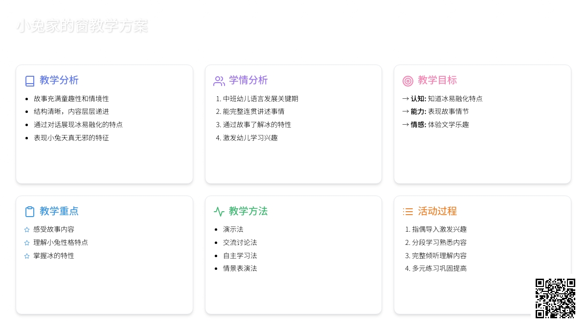 幼儿园中班说课稿：《小兔家的窗》