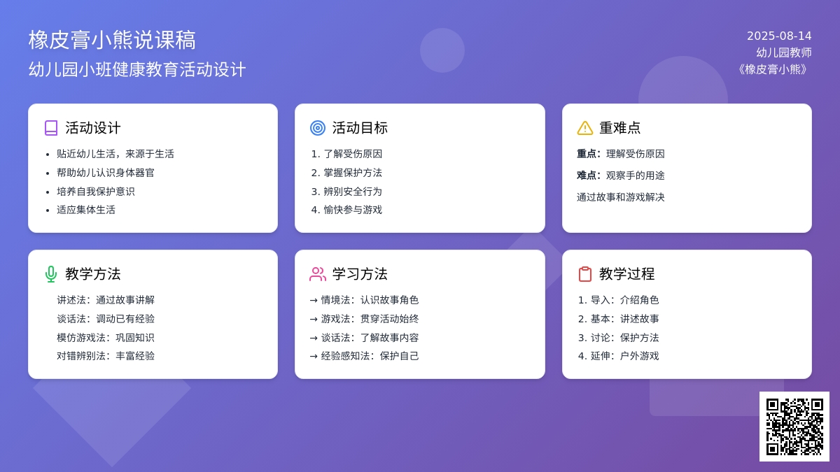 幼儿园小班说课稿：《橡皮膏小熊》