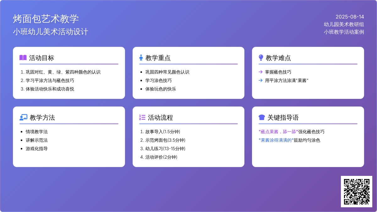 幼儿园小班说课稿：烤面包
