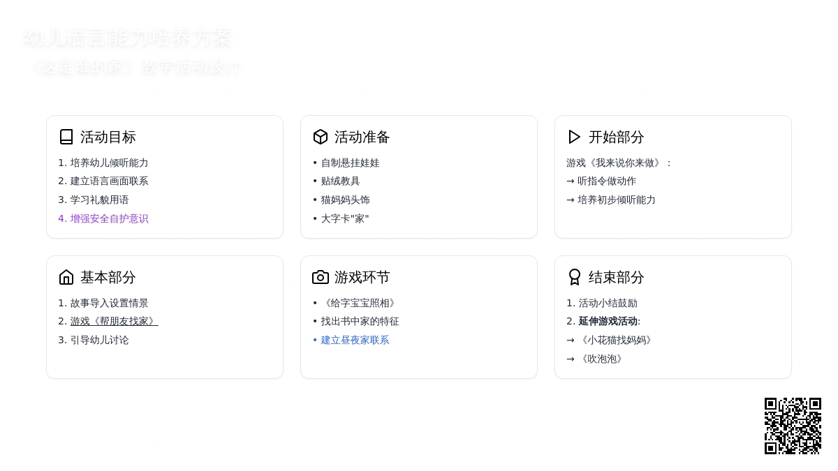 幼儿园小班说课稿：《这是谁的家》